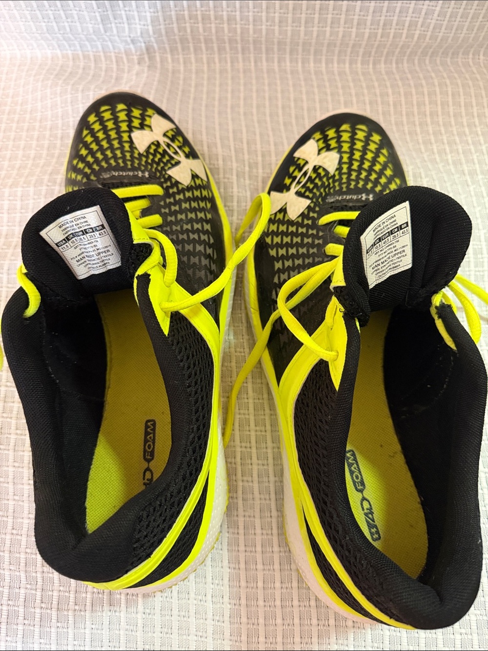 Under Armour Black and Neon Yellow Training Sneakers - Picture 7 of 7